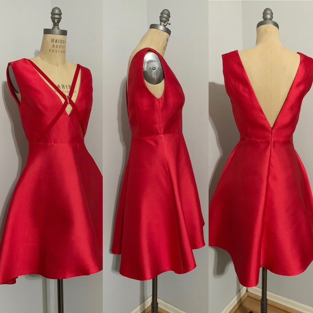 Zuhair Murad Short Scuba Dress in red